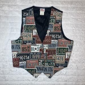 Vintage Eber License Plate Vest